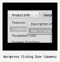 Wordpress Sliding Door Submenu Javascript Popup Rollover
