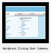 Wordpress Sliding Door Submenu Rollover Menu Sample