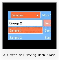 X Y Vertical Moving Menu Flash Javascript Example