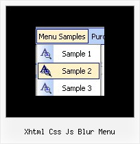 Xhtml Css Js Blur Menu Dhtml Mouseover Menu Example