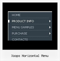 Xoops Horizontal Menu Pulldown Javascript Menue