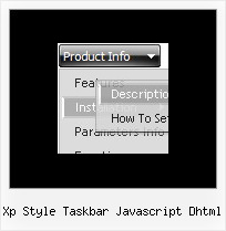 Xp Style Taskbar Javascript Dhtml Drop Down Menu Transparent