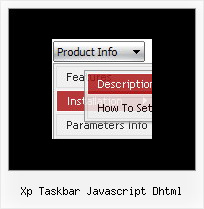 Xp Taskbar Javascript Dhtml Dhtml Vertical Rollover Menu