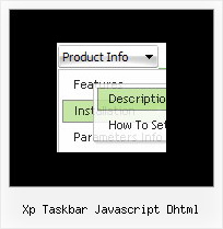 Xp Taskbar Javascript Dhtml Website Tab Menu Script