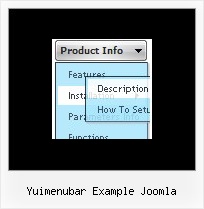 Yuimenubar Example Joomla Mouseover Button Navigation Example