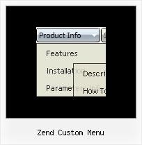 Zend Custom Menu Java Script Menu Bar