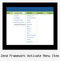 Zend Framework Activate Menu Item Vertical Dropdown Menu Tutorial