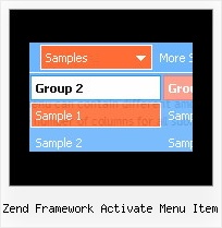 Zend Framework Activate Menu Item Web Page Drop Down Menu