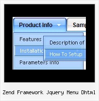 Zend Framework Jquery Menu Dhtml Simple Mouse Over Menu