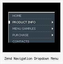 Zend Navigation Dropdown Menu Menus Javascript Gratis