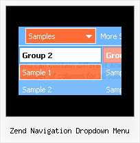 Zend Navigation Dropdown Menu Horizontal Drop Down Navigations