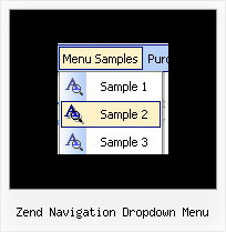 Zend Navigation Dropdown Menu Right Button Menu