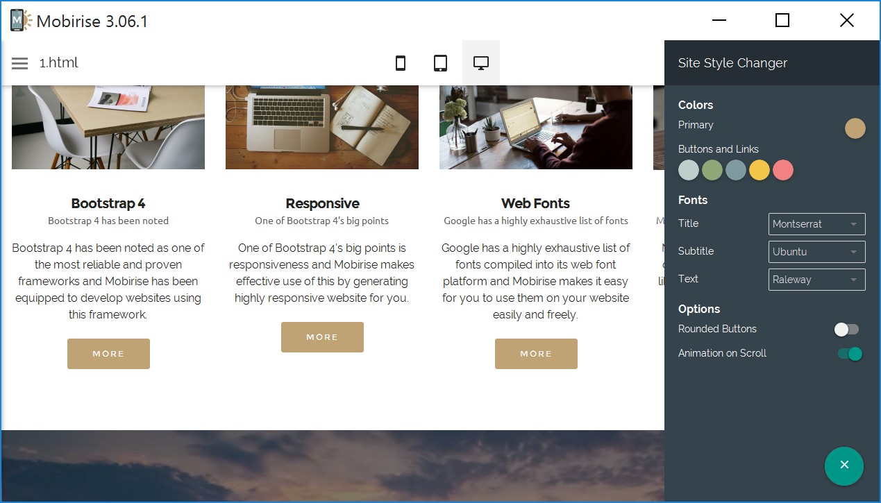 HTML Responsive Web Site Creator 