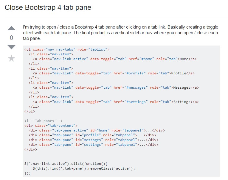  Tips on how to  shut off Bootstrap 4 tab pane